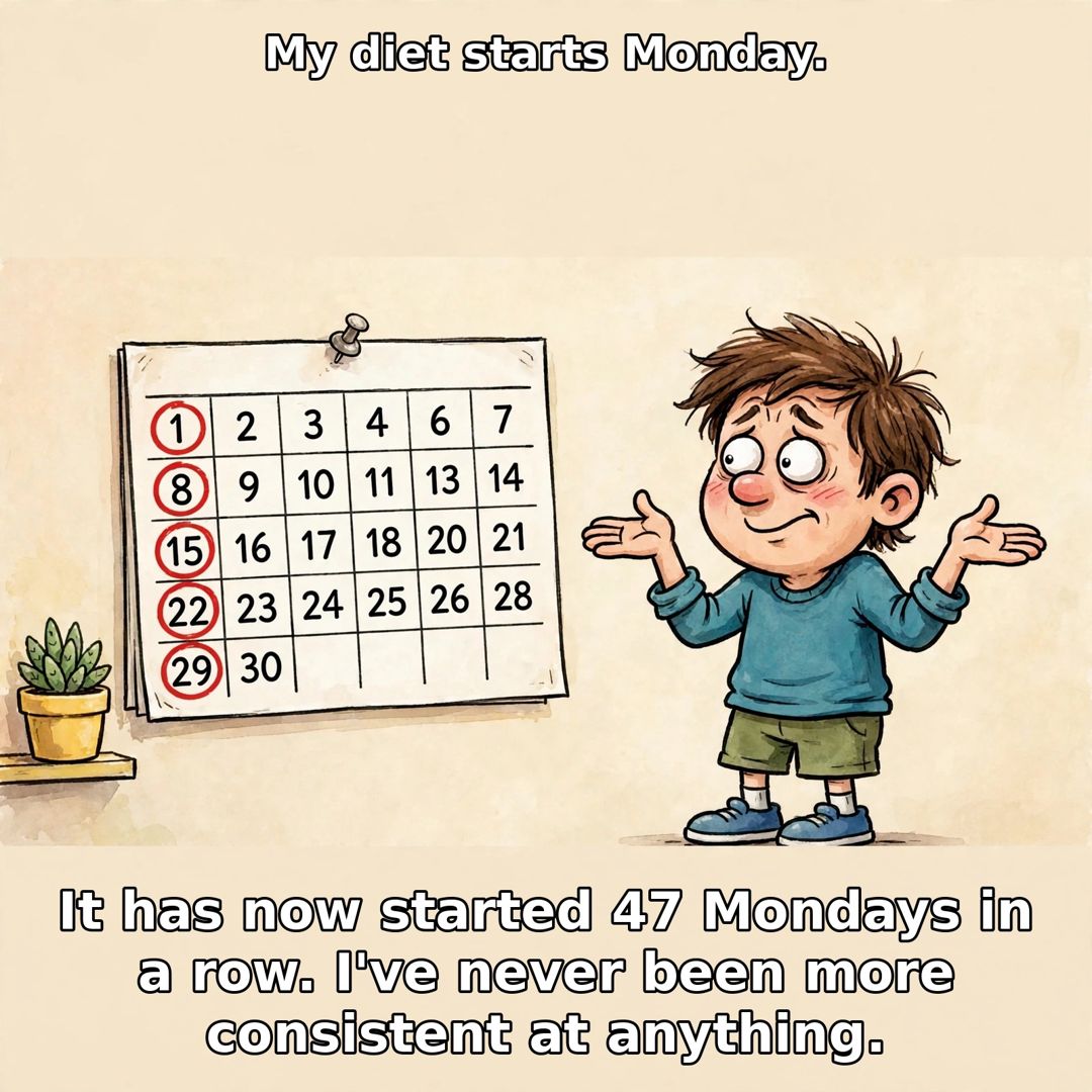 Calendar with every Monday circled in red