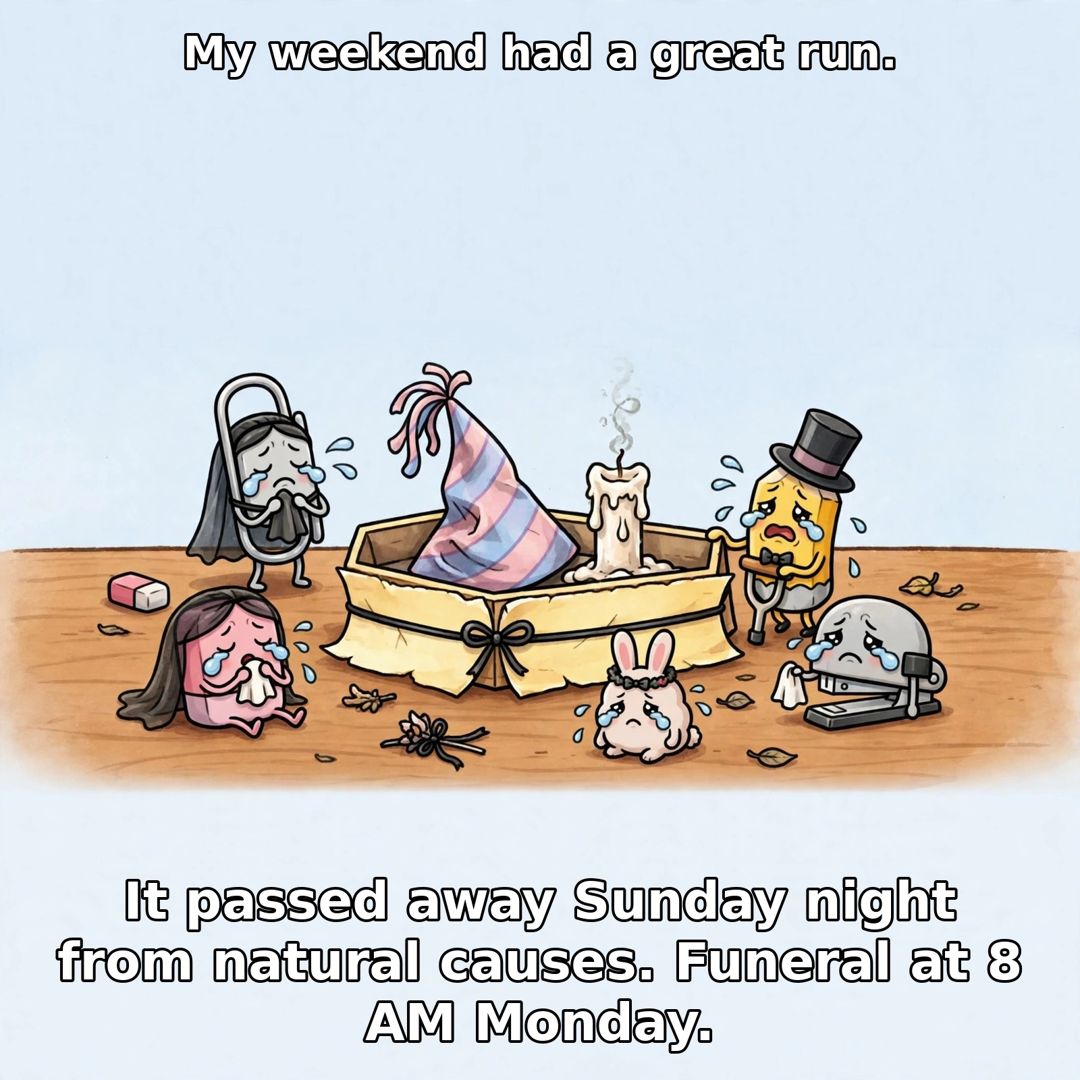 Tiny funeral for the weekend with a miniature casket