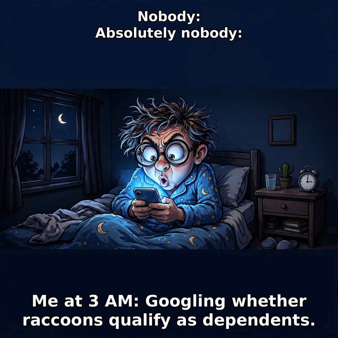 Person in bed at 3 AM lit by phone glow
